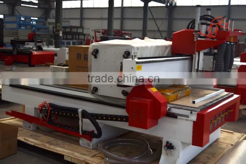 KC1325A-3S Woodworking machinery with 3 spindles Alphcam software CNC Wood Router for cabinet