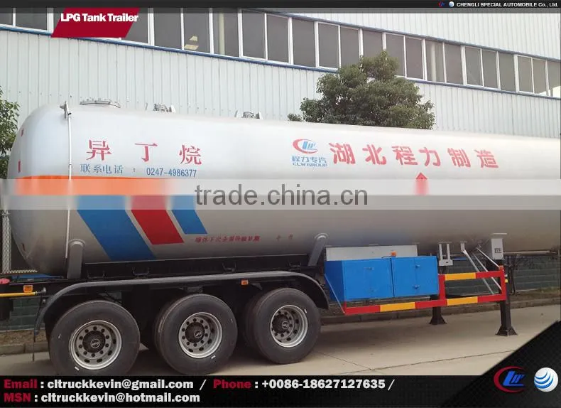 3 Axles 50m3 LPG Gas Tank Trailer