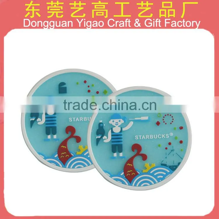 Factory personalize silicone rubber cup mat