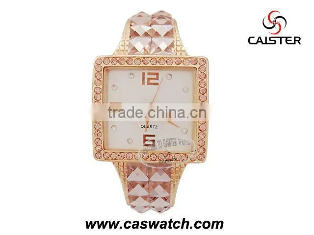 fashion custom rose gold women bling diamond watch real diamonds bracelet watches luxury diamonds watch for ladies