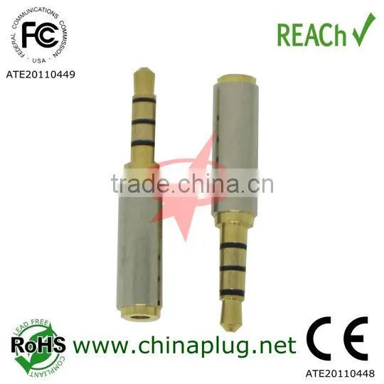Metal cover jack plug converter