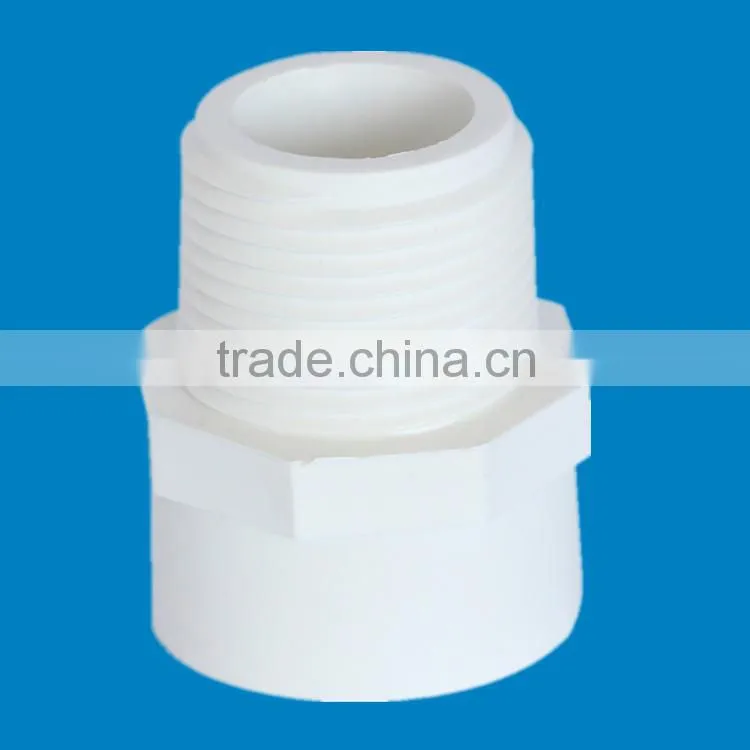 BOYAN zhejiang taizhou huangyan plastic pipe fitting for bathroom ASTM sch 40 male adapter