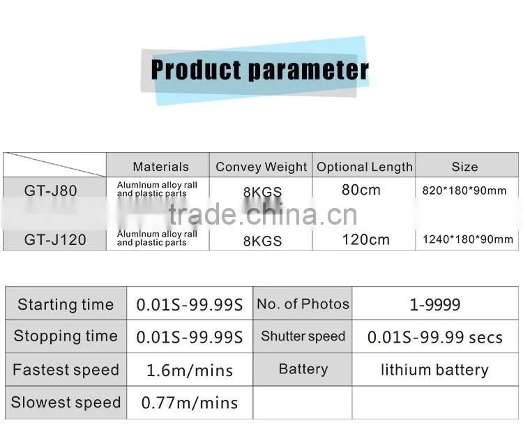 Top sale factory cheapest motorized video camera slider 120cm with timelapse time delay controller