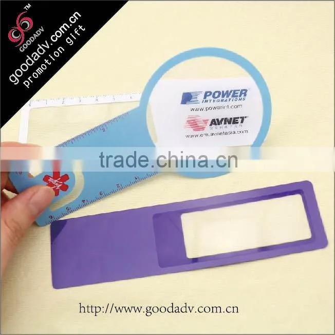 2016 fashional OEM customized plastic magnifying glass book mark/magnifying glass for promotional gift