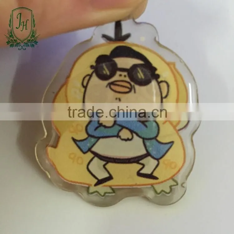 Wholesale promotional animal shape custom logo printed acrylic keychain