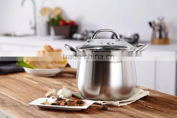 2016 New Charms induction cooking pot fabrication&Stainless Steel Enamel Casserole 3&High quality threes layers steamers