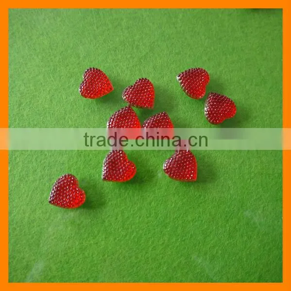 Ruby Heart Loose Rhinestone For DIY Decoration