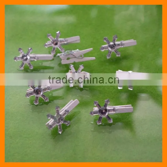 Silver Snowflake Peg For Christmas Decoration