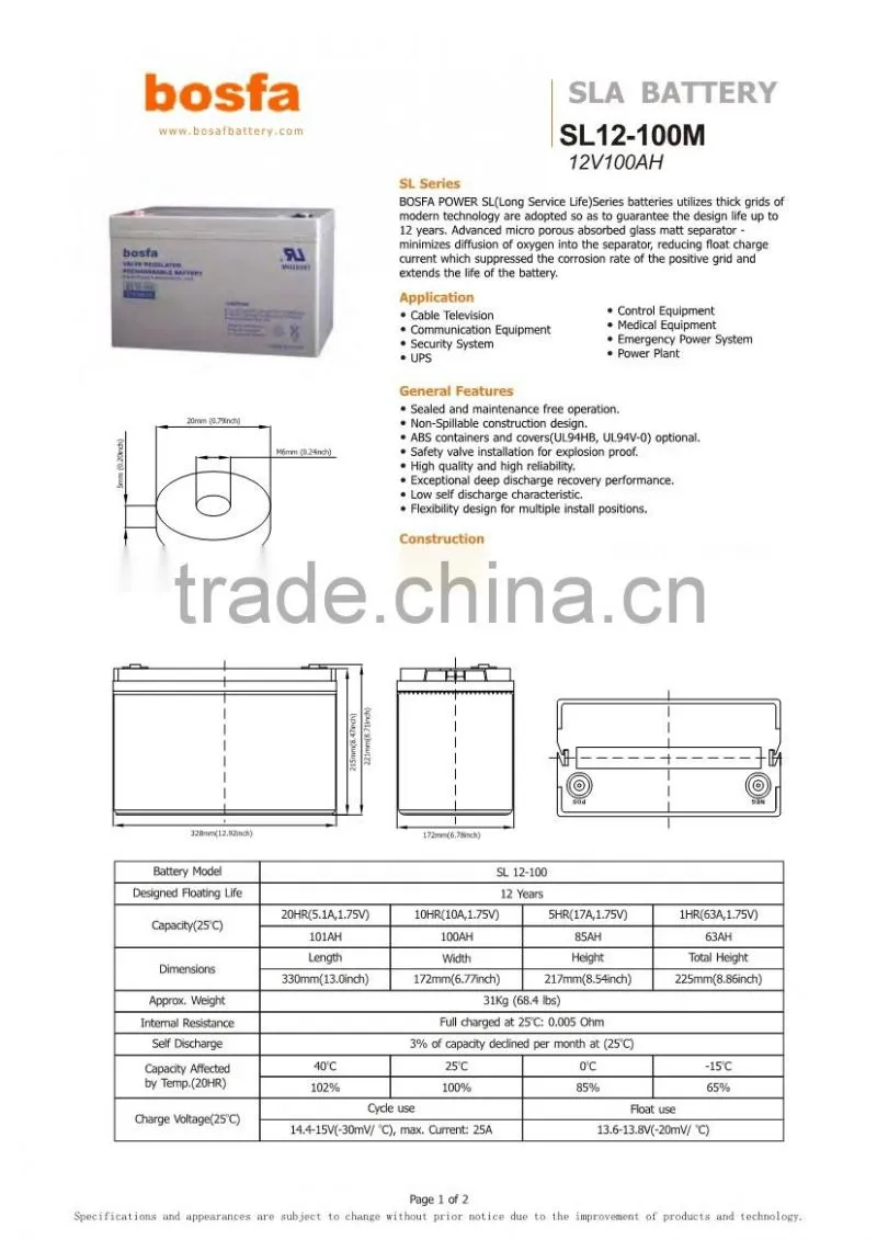 long life battery 12v100ah lead acid battery guard