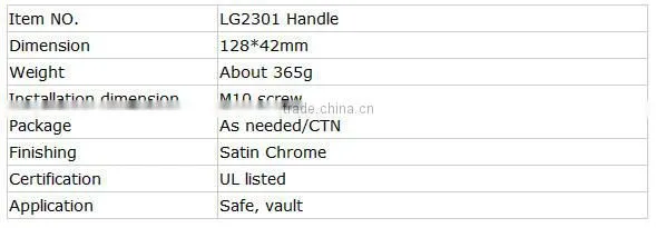 Alibaba express China Superior Quality Zinc Alloy Safe Handle JN2301 for safe or vault