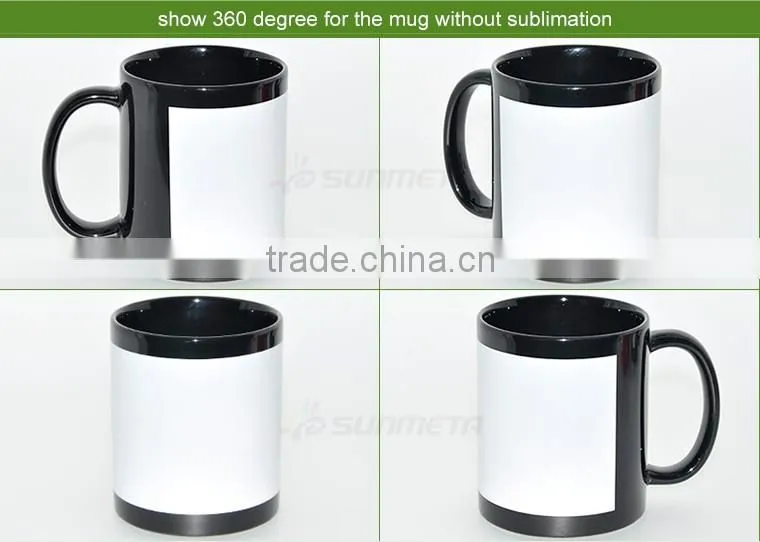 Sunmeta india hot selling 11oz sublimation patch mug cup SKB07