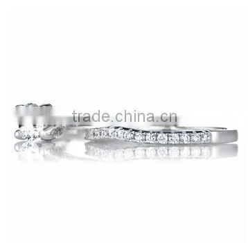 JINSE CZ Wedding Ring Set
