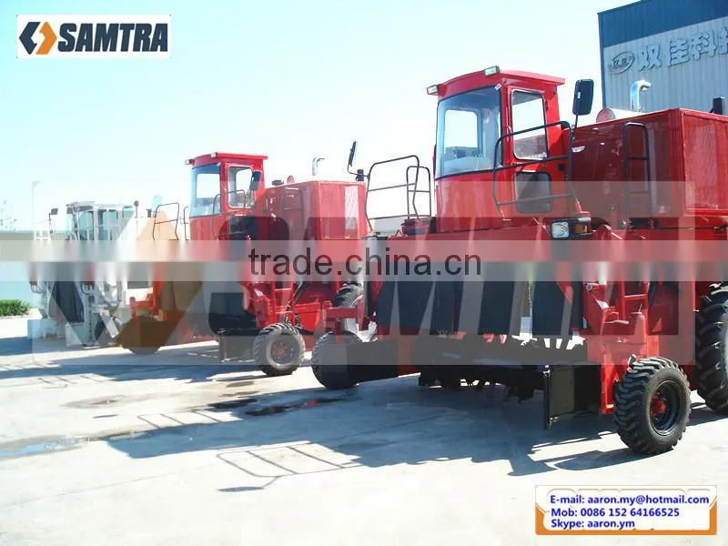 Self-propelled Compost Turner, Hydraulic Driven Roller and Walking Wheels Composter