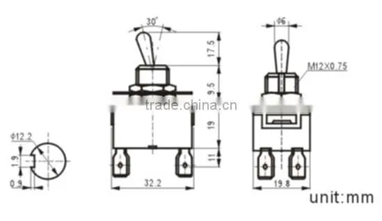 KN3(C)-201AP toggle swtich momentary toggle switch on on toggle switch (FBELE)