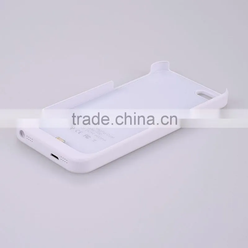 Thinnest white wireless charger case for iphone5s , wireless charger receiver case
