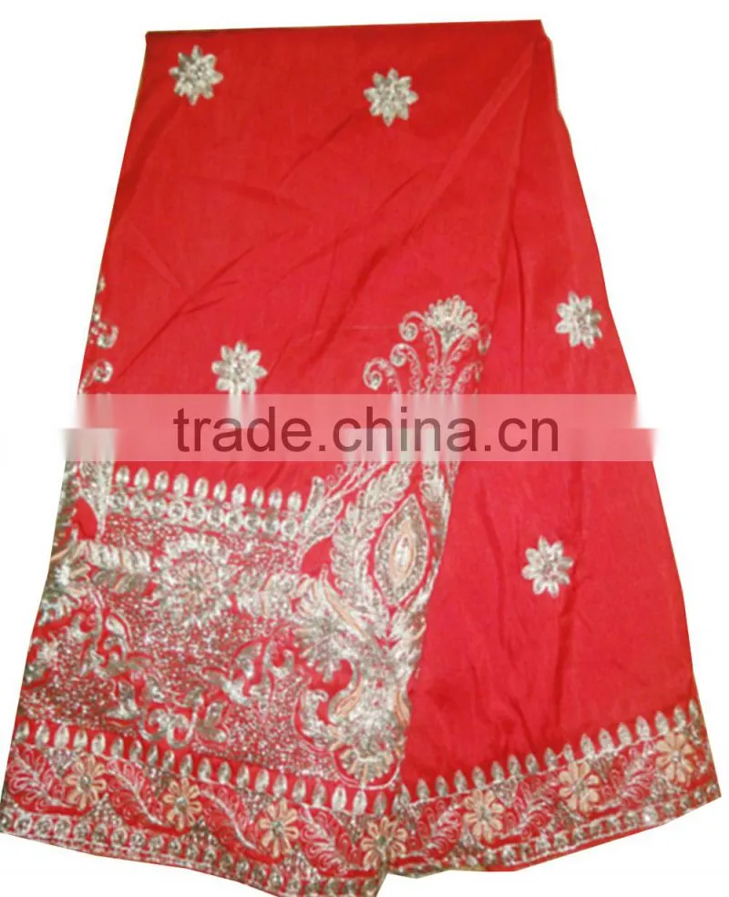 New Design African blue silk george lace Indian George lace with sequins fashion design george clothing