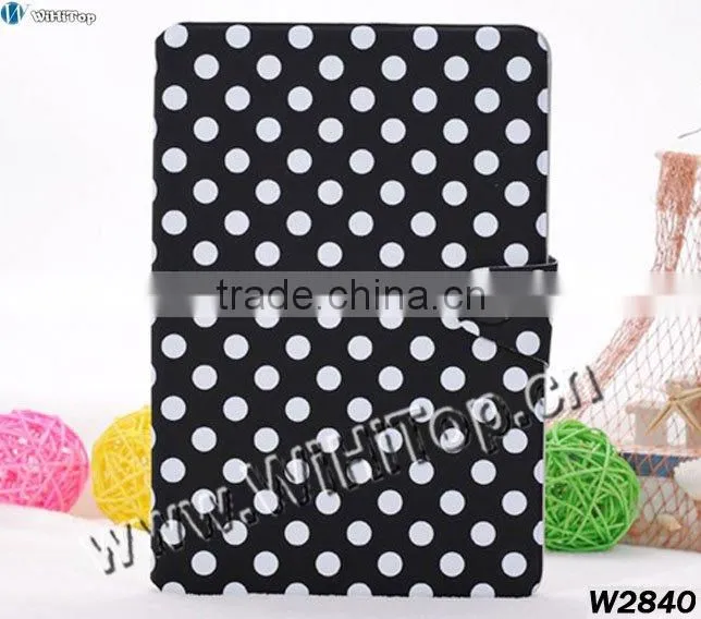 High Quality Cute Look Polka Dots Leather Stand Case with Wake-up & Sleep Function,Polka Dots Case for iPad Mini 7.9' Mix Colors