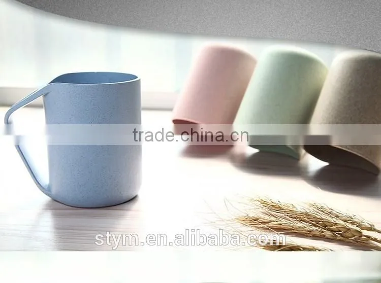 Eco-friendly Wheat Straw plastic mug cup coffee mug from china