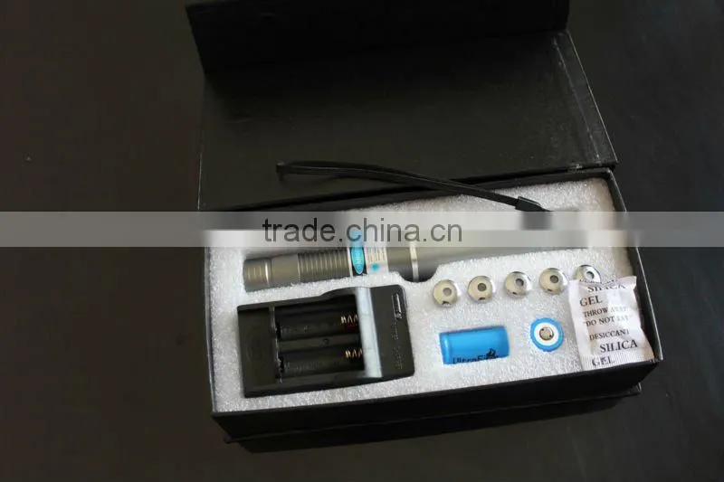 532nm 300mw green laser pointer with 5pattern heads+battery+charger retail and wholesale
