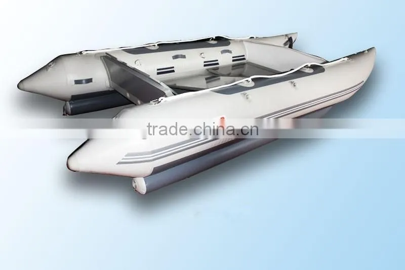 2016 CE korea PVC hot sale inflatable catamaran boat