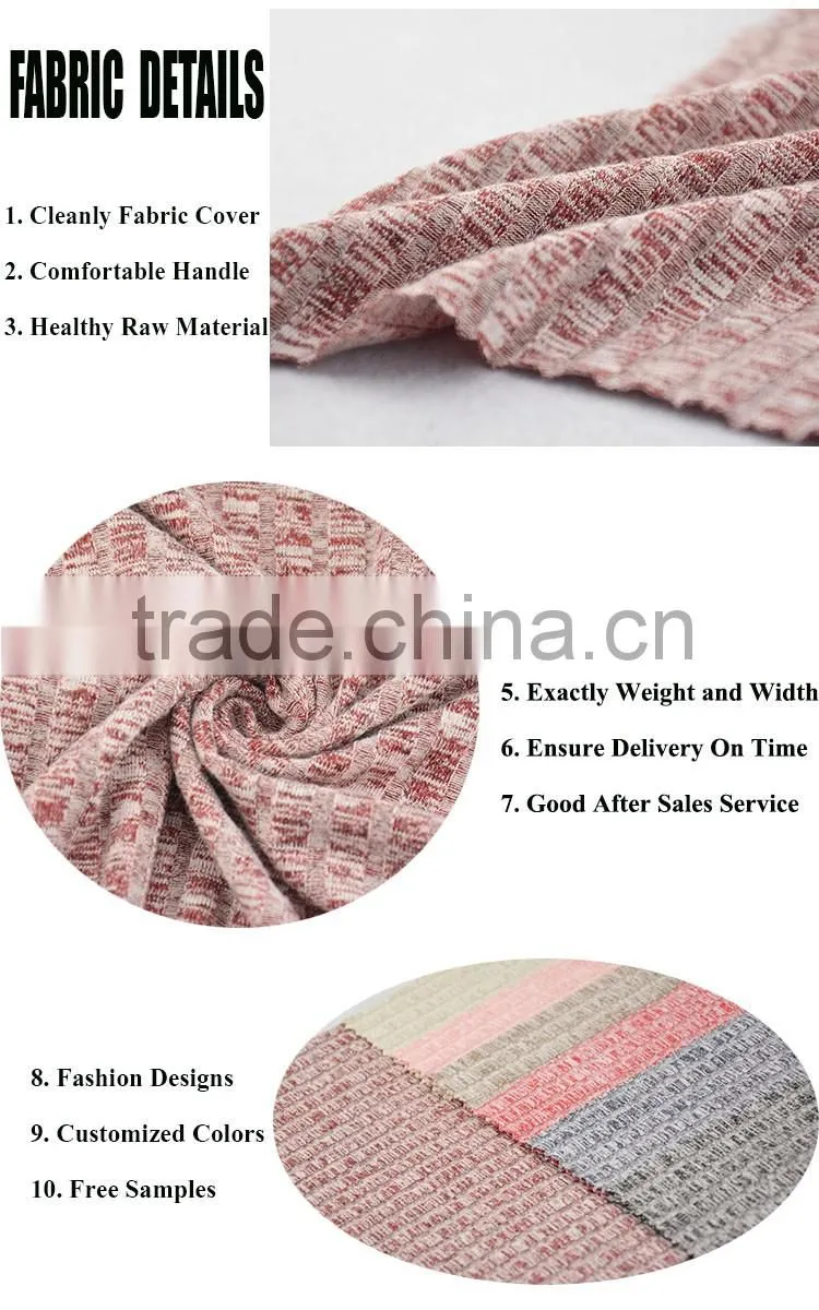 ladies dress images with cotton yarn dyed baby rib knit fabric
