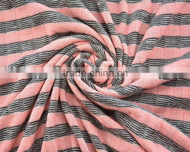 Jiufan Textile Customized Design Yarn Dyed Rib RT Span Fabric High Quality Knitting Hacci Fabric