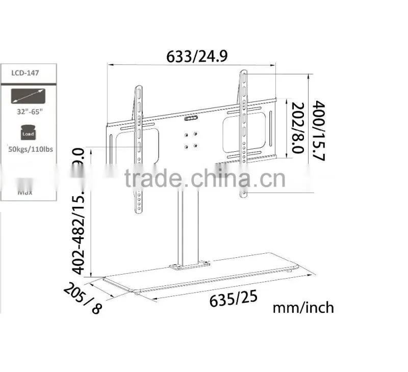 Universal luxury lcd tv desk mount