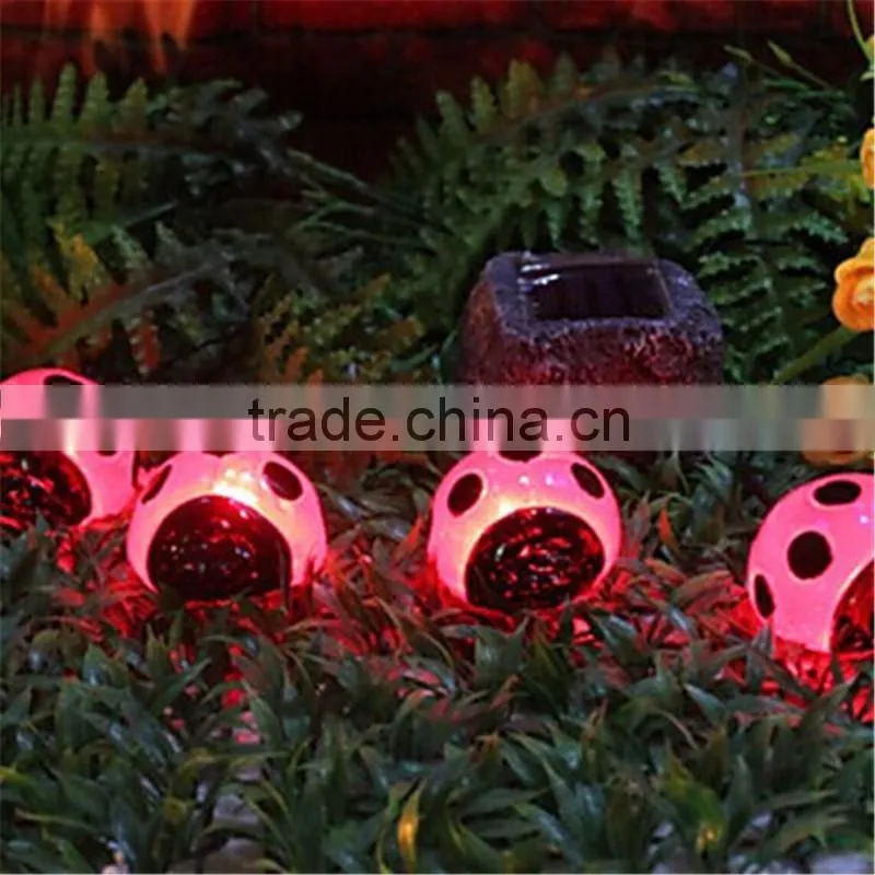 Solar Led Lights with colorful Lights Ladybug Design new products 2014 solar led light