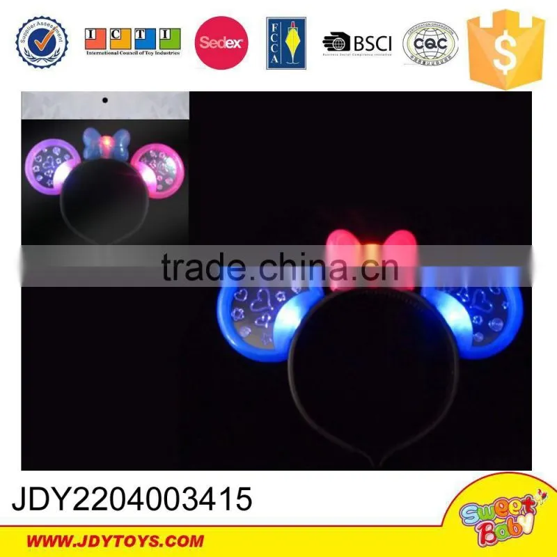 Latest hairband cute rabbit ears bobby pin with light