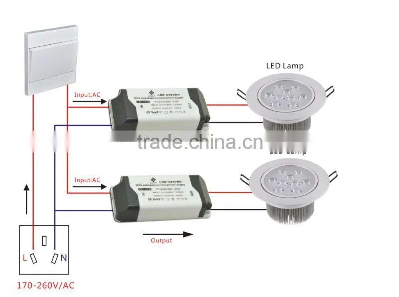 20W dimming led driver 300mA control switch driver Factory direct prices