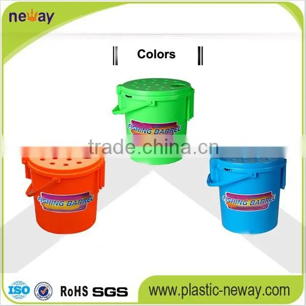 Cheap colorful Multi-function plastic fishing bucket