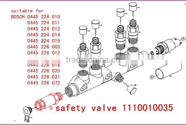 Good quality /factory price C-R pipe pressure relief valve 1110010035