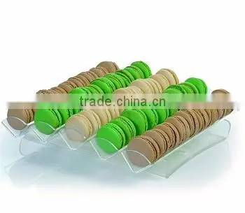 attractive design clear acrylic macaron display trays manufacturer for bakery room