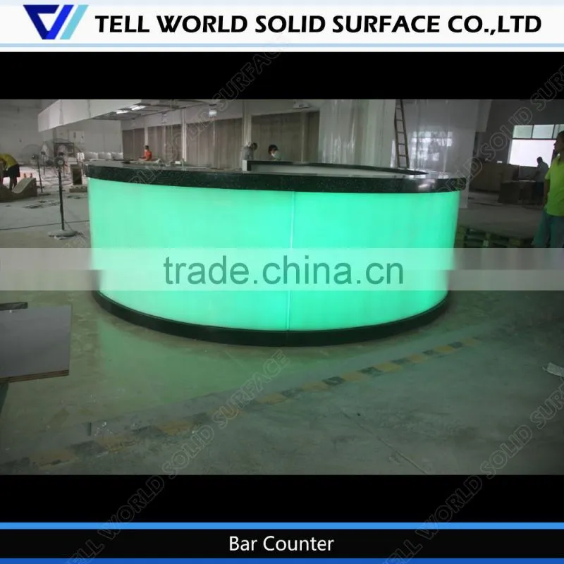 Hot sale bar counter/illuminated led bar counter/around bar counter