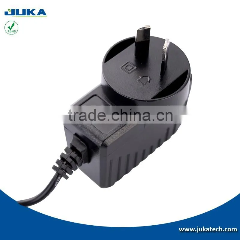 EU US AUS UK plug fixed wallmount or interchangeable plug 12v 0.5a 6W ac/dc Power Adapter