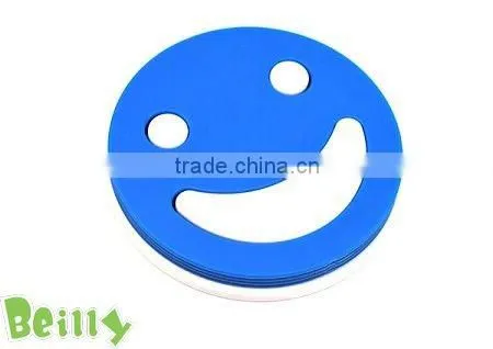 2013 the newest design smiling face multicolour silicon cup mat