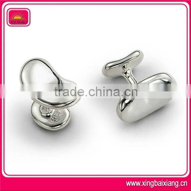 New design promotional custom bean shape cuff button