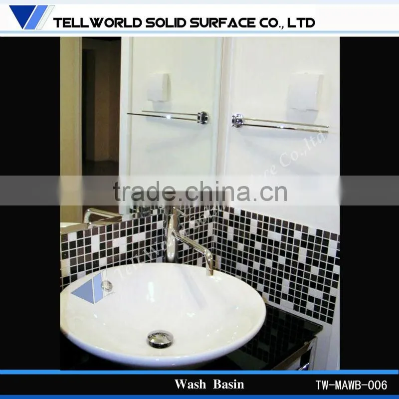 Newest model acrylic solid surface Acrylic Wash Hand Basin