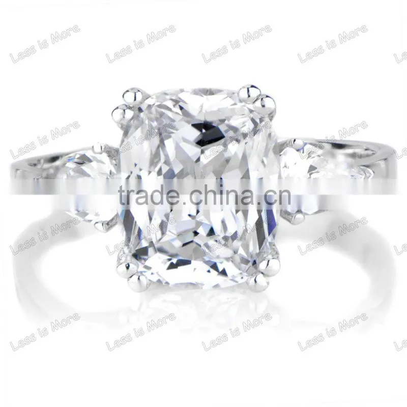 Cushion Cut diamond Engagement s925 Ring