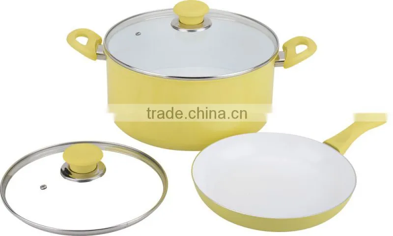 ALUMINUM FORGED CASSEROLE purple ceramic cookware set