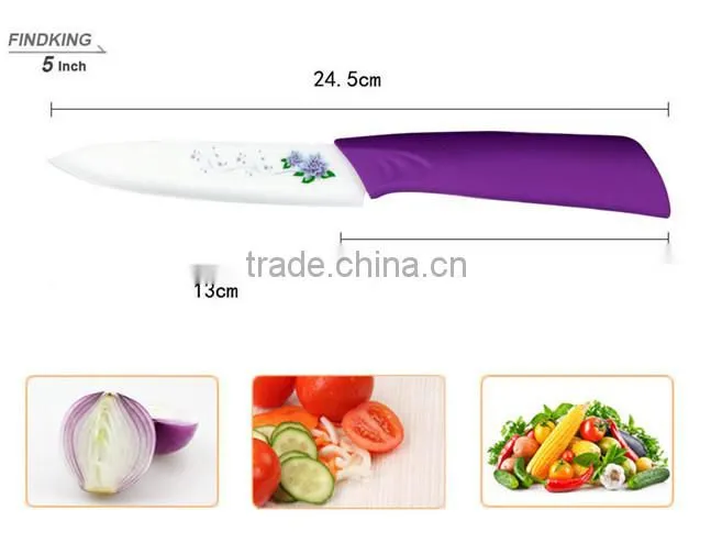FINDKING Hot High Quality Flower Painted Zirconia Ceramic fruit set 3" 5" inch+Covers