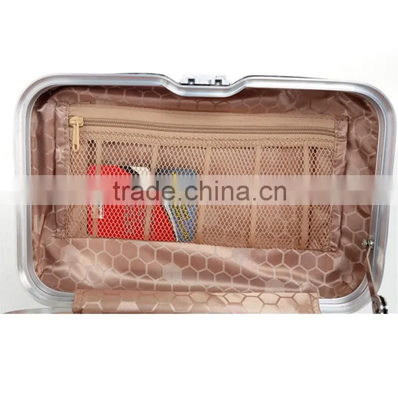 Custom Made Carry On PC Aluminum Frame Handle Aluminum Make Up Kit Bag Case Box