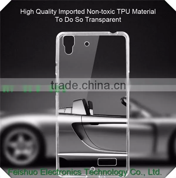 0.5mm Ultra Thin Transparent Crystal TPU Soft Case For OPPO R7