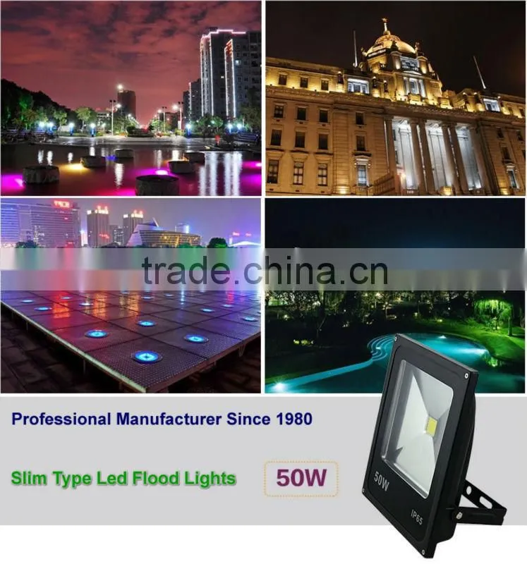 Slim type long-distance outdoor LED flood light 50w