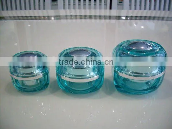 Egg-shaped Acrylic cream Jar & Lotion Bottle