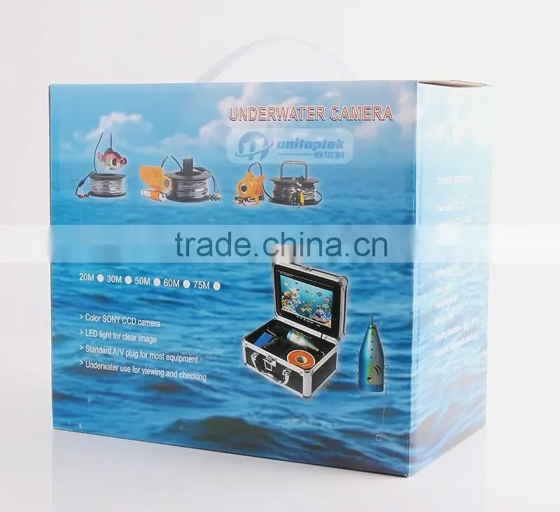 HD 800TVL Night Vision Underwater Camera Fish Finder Underwater System With 12Pcs Light Sun shade+30M Cable