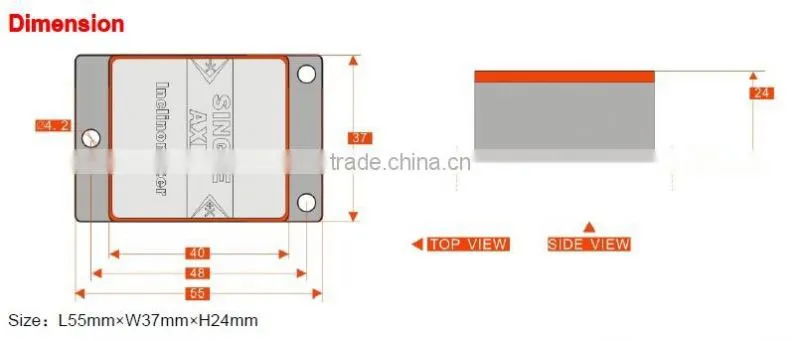 LCA328T Low Cost 2 axis 4-20mA Level Sensor With Built-in Latest MEMS Productive Technology , No Contact Measuring Principle