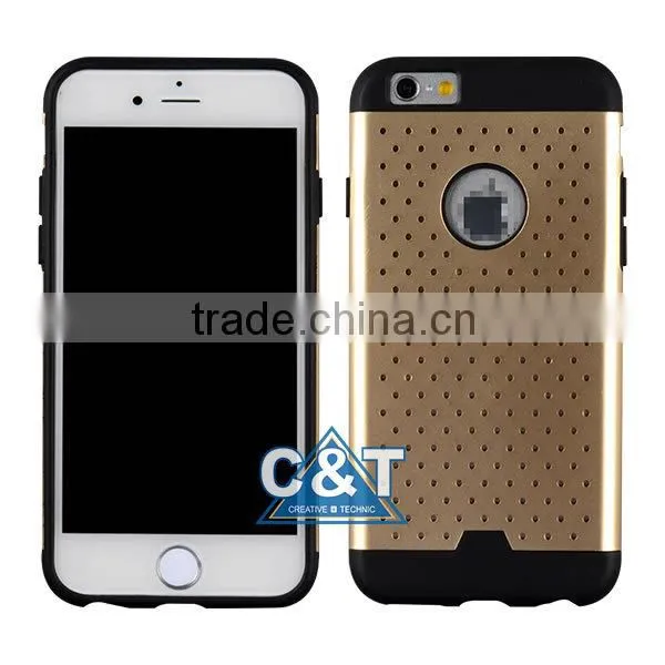 C&T 2in1 Hybrid High Impact Hard motorcycle Pattern + Black Silicone Case Cover for Apple iPhone 6