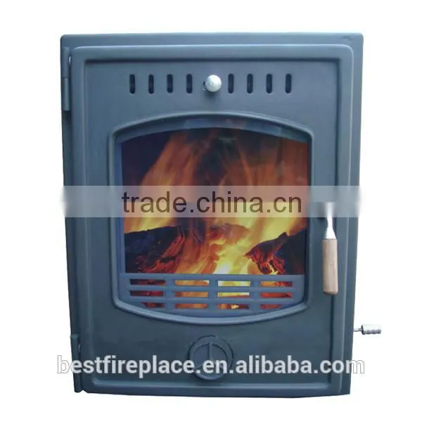 7kw cast iron wood coal fuel insert fireplace