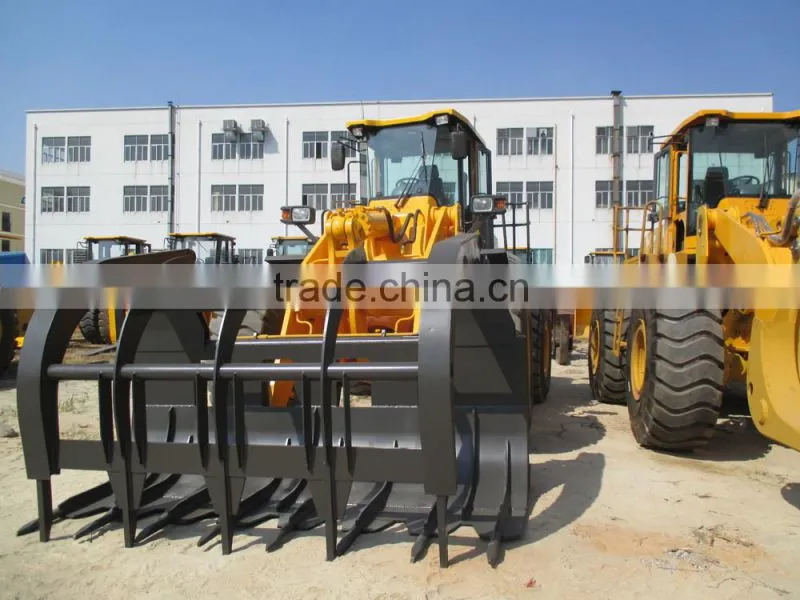 LTMA grass wheel loader with log grapple